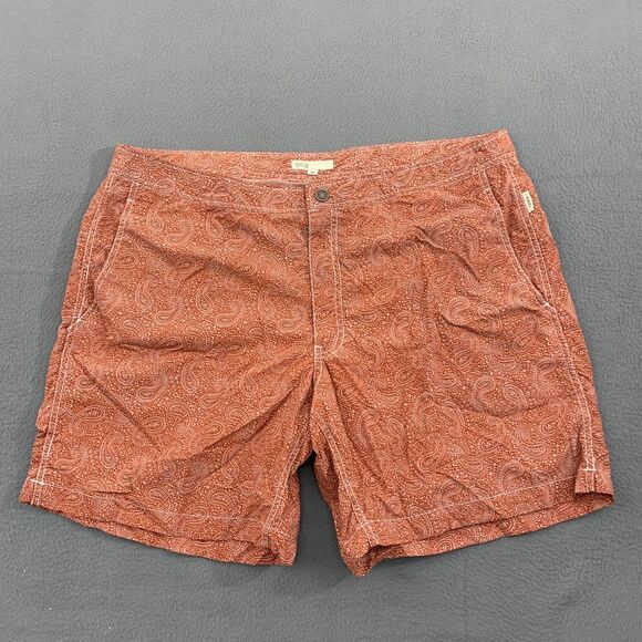 Onia Mens The Calder Board Shorts Swim Trunks Mens Size 40 Paisley Print Lined - Picture 1 of 13